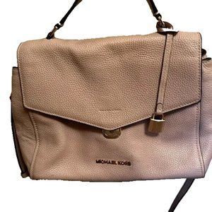 Michael Kors Pebble Leather Bristol Satchel Light Pink Handbag